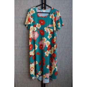 LulaRoe Carly Dress floral print size Large